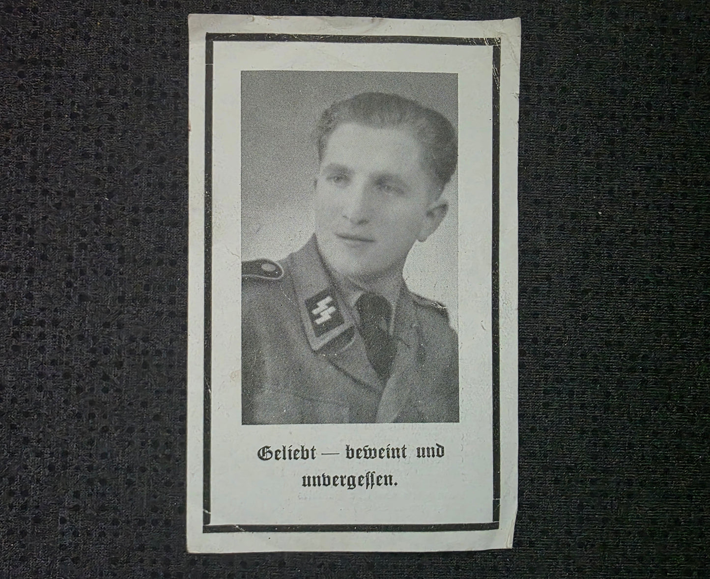 Sterbebild SS-Sturmmann Unterlehen Gebirgsjäger Regt. Karelien Rovaniemi-Norvajaervi Finnland