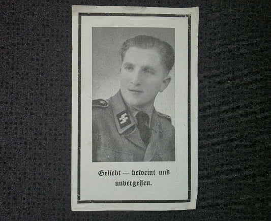 Sterbebild SS-Sturmmann Unterlehen Gebirgsjäger Regt. Karelien Rovaniemi-Norvajaervi Finnland