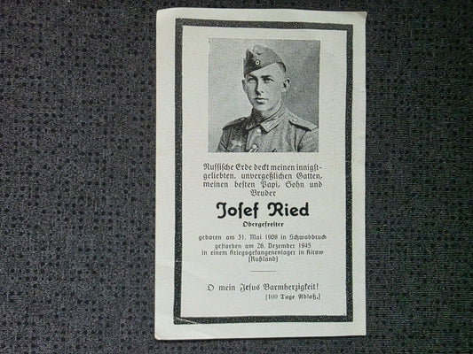 Sterbebild Obergefreiter Schwabbruck KGL Kirow Russland