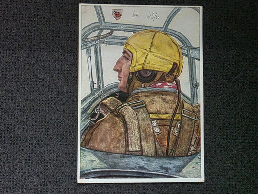 Propaganda-Postkarte Staffelkapitän Hauptmann Falck 2./ZG-76 VDA Karte Willrich