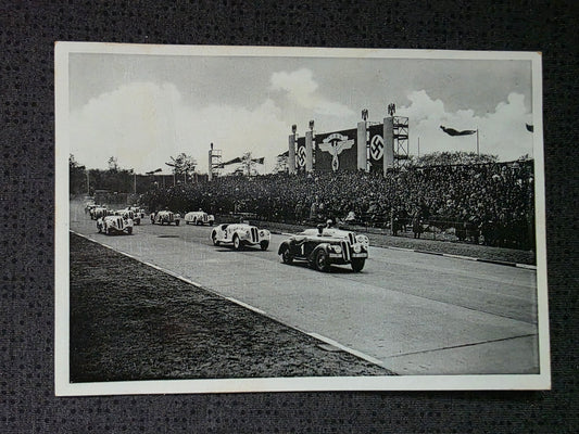Foto-Postkarte Ansichtskarte Hamburger Stadtparkrennen Sportwagen
