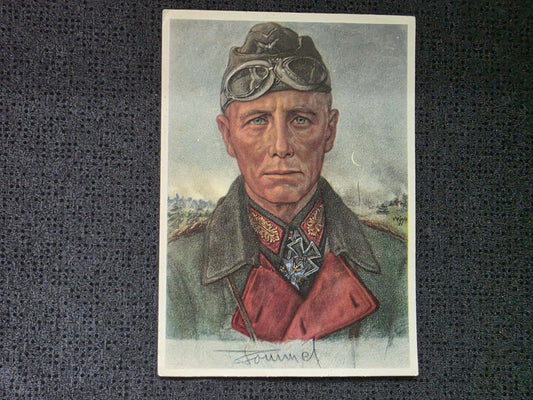 Propaganda-Postkarte Generalmajor Rommel DAK Kommandeur Panzer-Division RK-Träger VDA