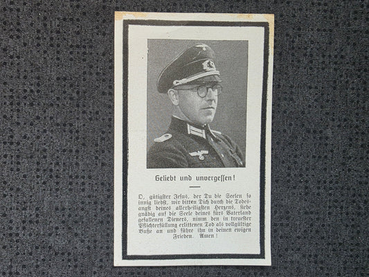 Sterbebild Leutnant Tittling Bataillons-Adjutant Endkampf Königsberg Ostpreußen