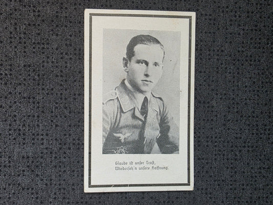 Sterbebild Unteroffizier Andorf Fernkampfflugstaffel 8./KG-40 DKiG FFS Gold Einsatzspange Gold Trondheim Norwegen