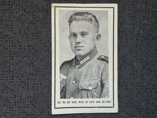 Sterbebild Unteroffizier Deggendorf 9. Komp. Panzer-Gren. Regt. 110 PKA Belowo Russland