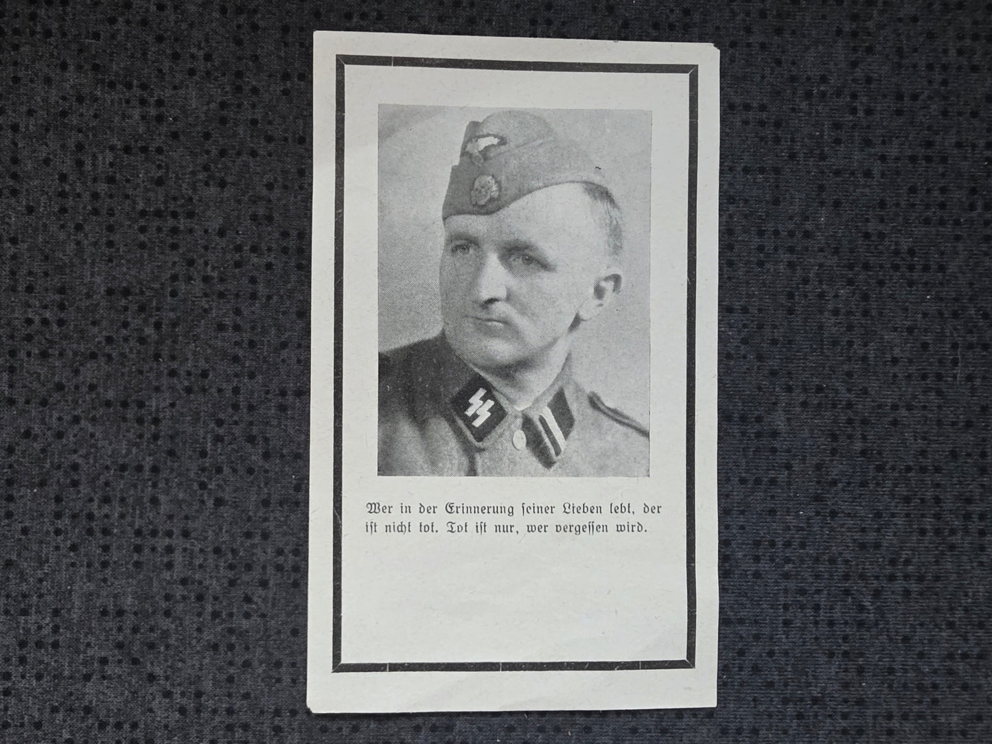 Sterbebild SS-Rottenführer Eitzing Choszczowka Modlin Polen