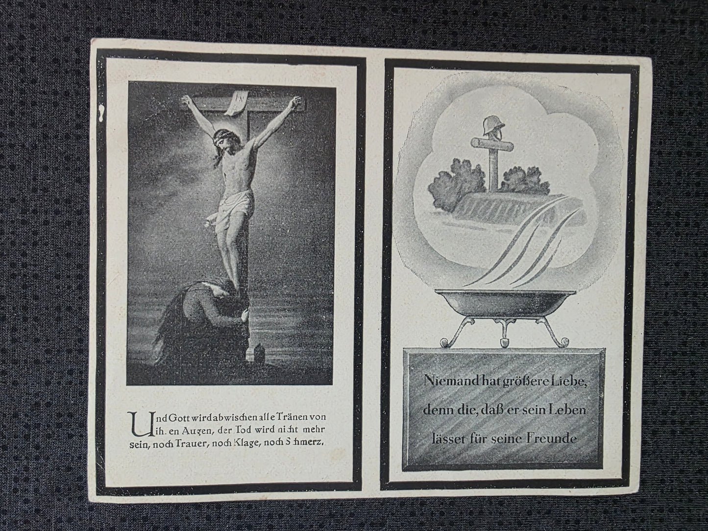 Sterbebild Obergefreiter Eger 8. Komp. Gren. Regt. 105 Matjukowo Rshew Russland