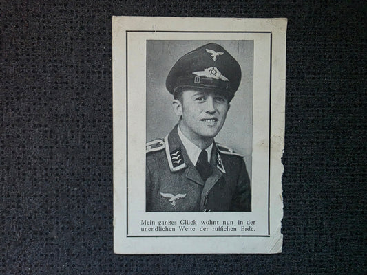 Sterbebild Oberfeldwebel Bierhütte Luftwaffe Kampf gegen England Schachty Russland