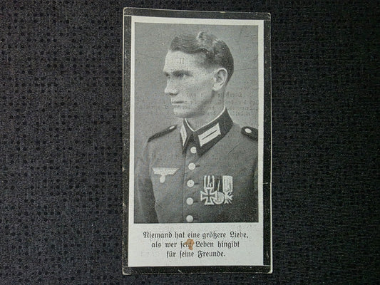 Sterbebild Obergefreiter Lichtenwörth 1. Panzer Art. Regt. 102 Rumänischer Orden Sudentmed. Sselichowo Russland