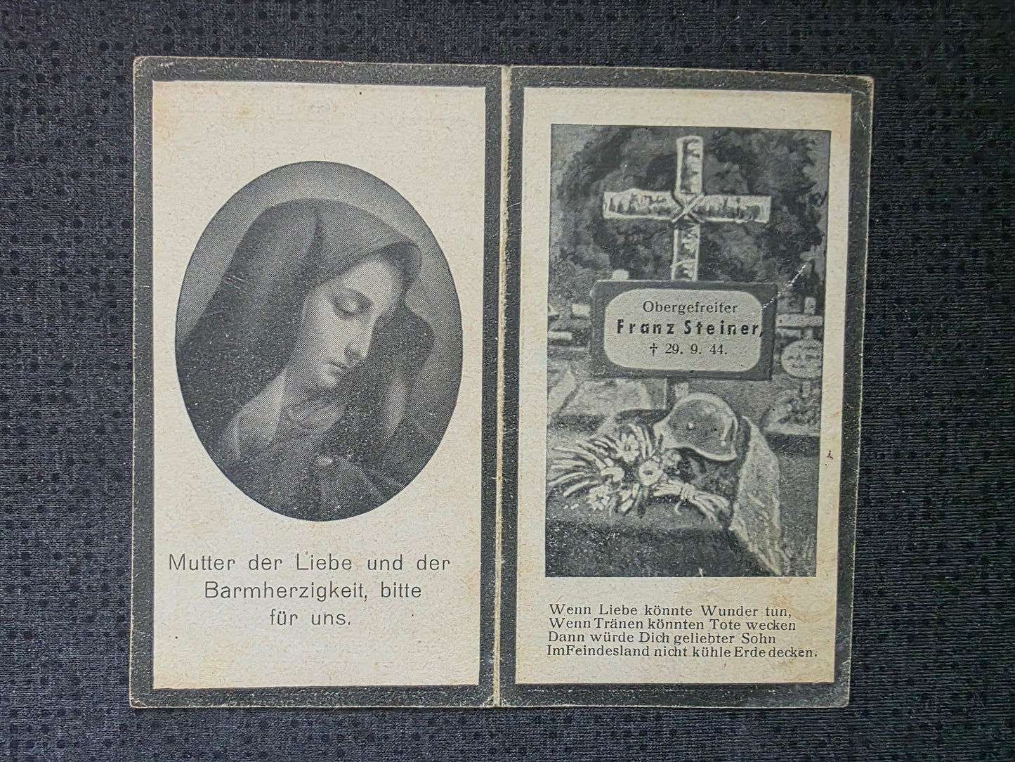 Sterbebild Obergefreiter Hochburg Panzeraufklärungs-Abt. Emmerich Etten Oude IJsselstreek Holland