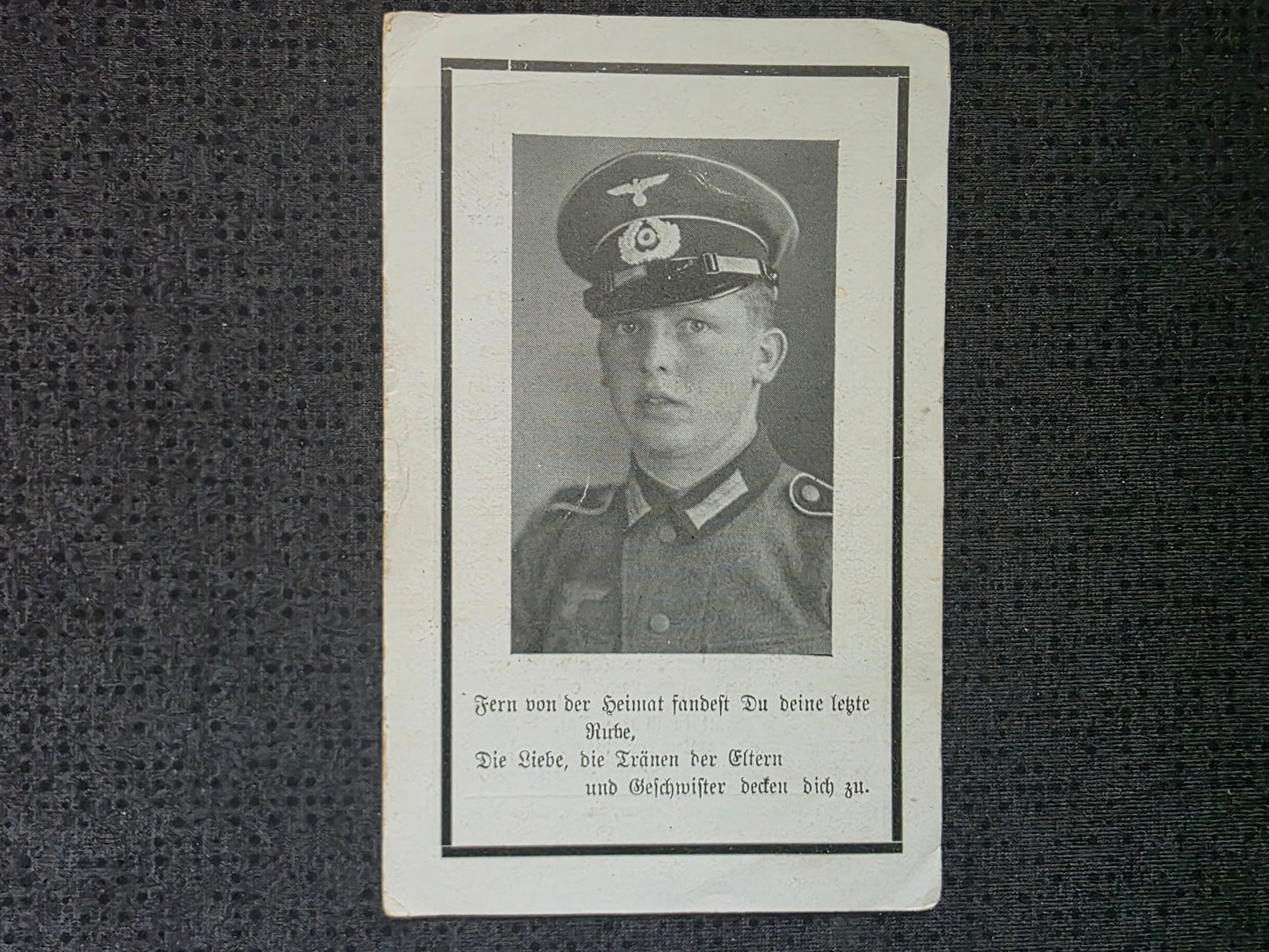 Sterbebild Gefreiter Weyer 1. Komp. Inf. Regt. 487 Fomino Nord Russland