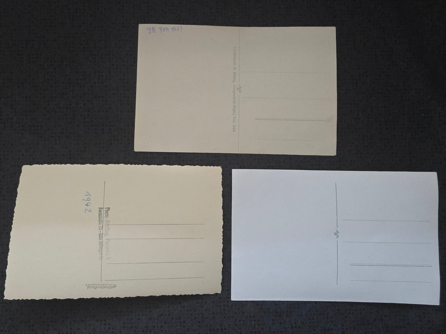 3 x Portrait-Fotos als Postkarte Infanterie Marine Luftwaffe Wehrmacht