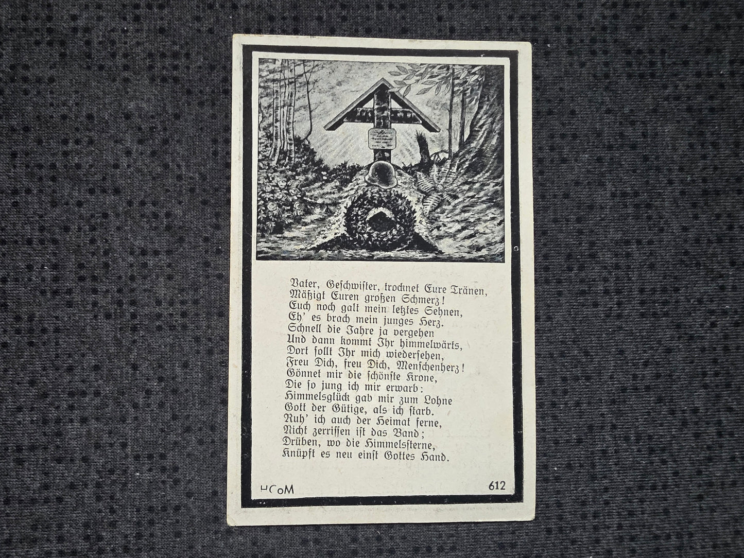 Sterbebild Grenadier Bartenberg Ardennen Bombatsch Diekirch Luxemburg