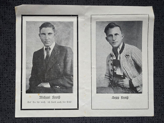 Sterbebild Brüder Hengersberg Obergefreiter Flak Abt. Afrika Obergefreiter Husi Rumänien