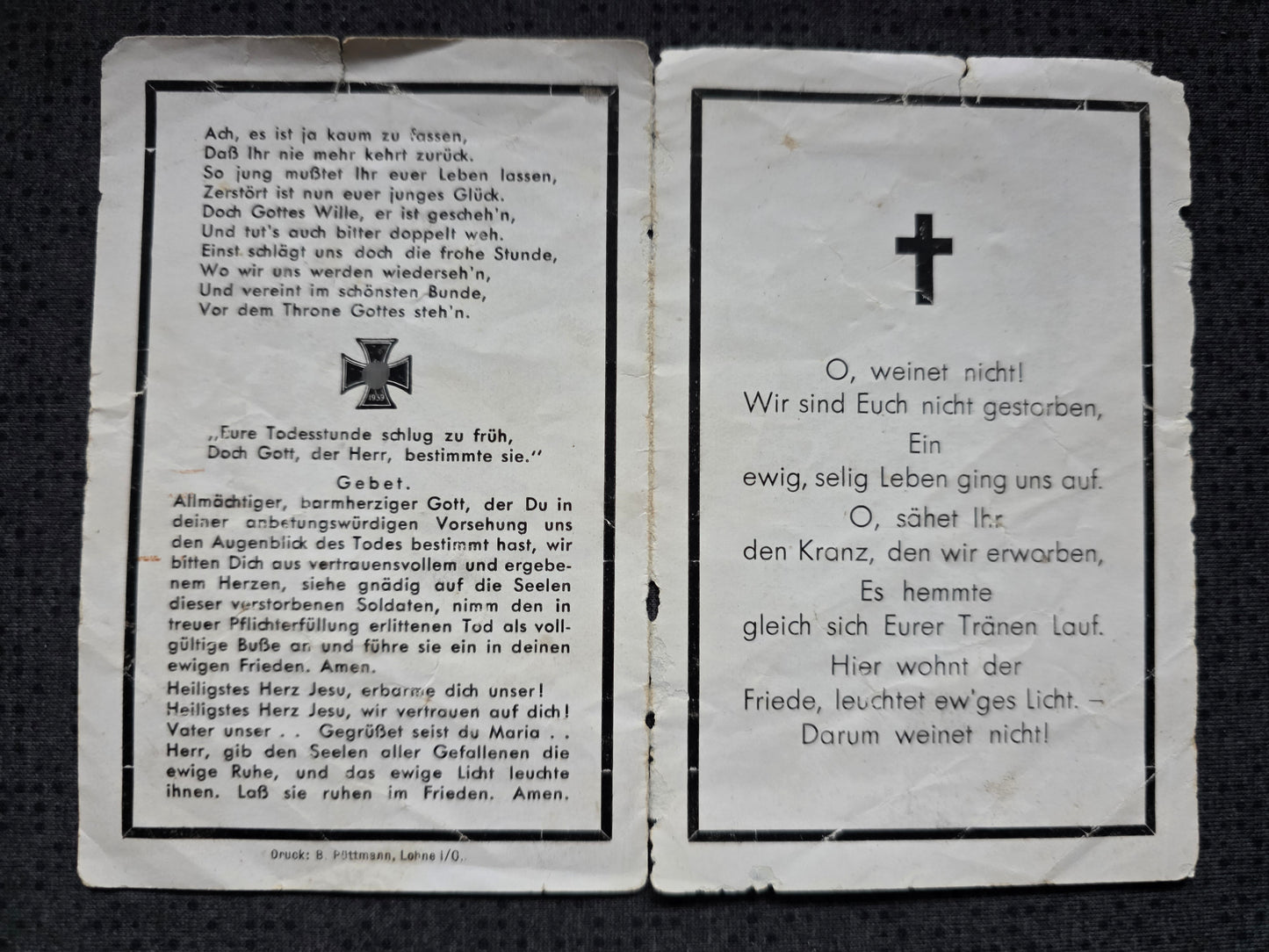 Sterbebild Brüder Brockdorff Schütze IR 169 Olchowatka Gefreiter Volksgrenadier-Division VGD Aachen-Düren Ardennen Belgien