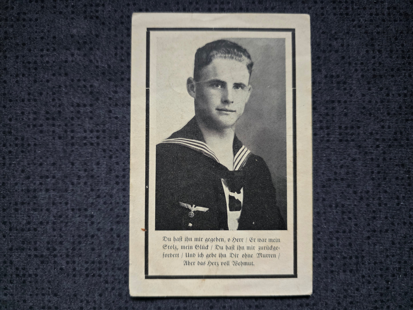 Sterbebild Matrosen-Obergefreiter Schlachtschiff "Scharnhorst" Norwegen Nordkap