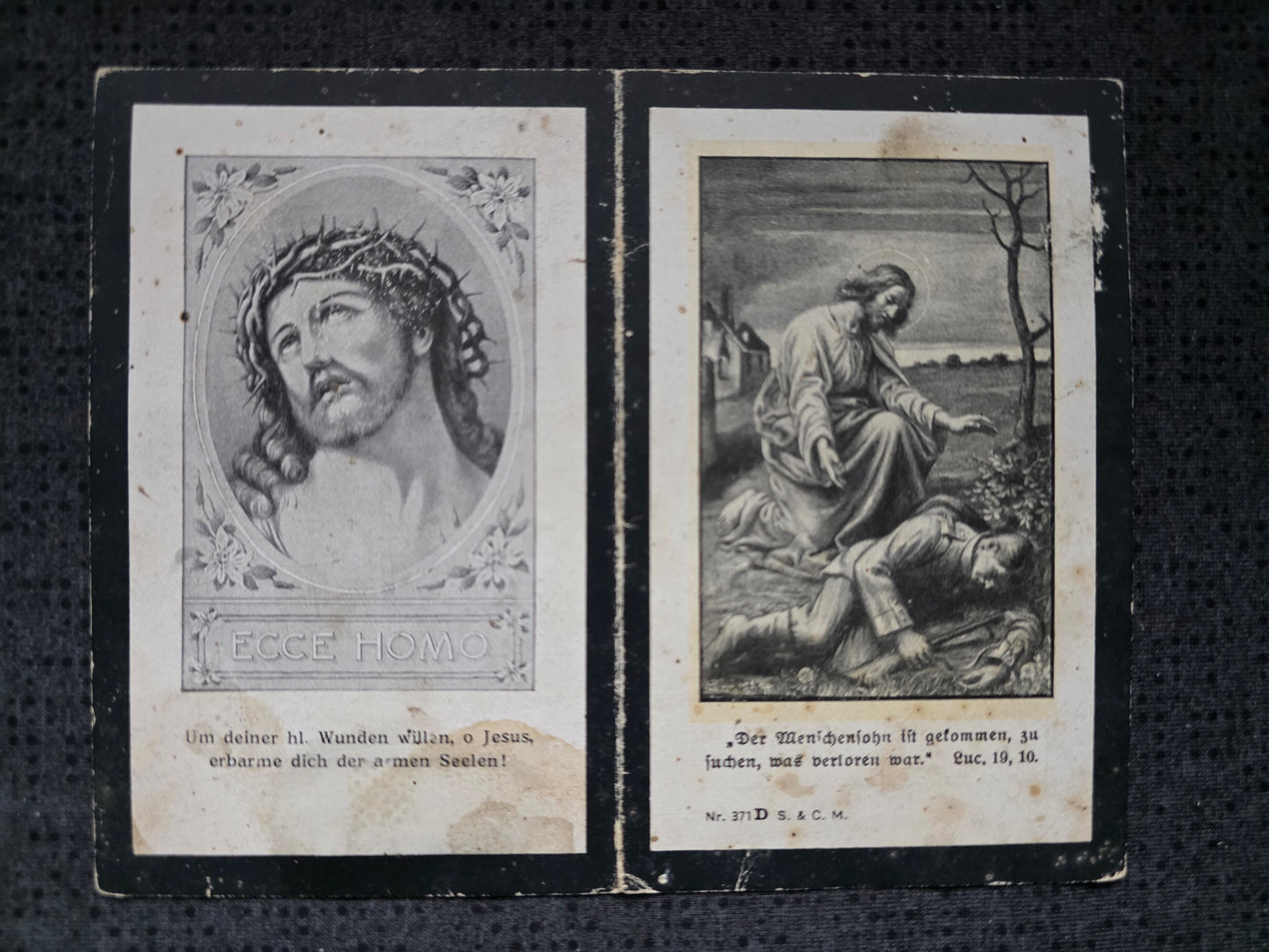 Sterbebild Soldat 10. Komp. Bay. Reserve Inf. Regt. 11 Mennevret Frankreich