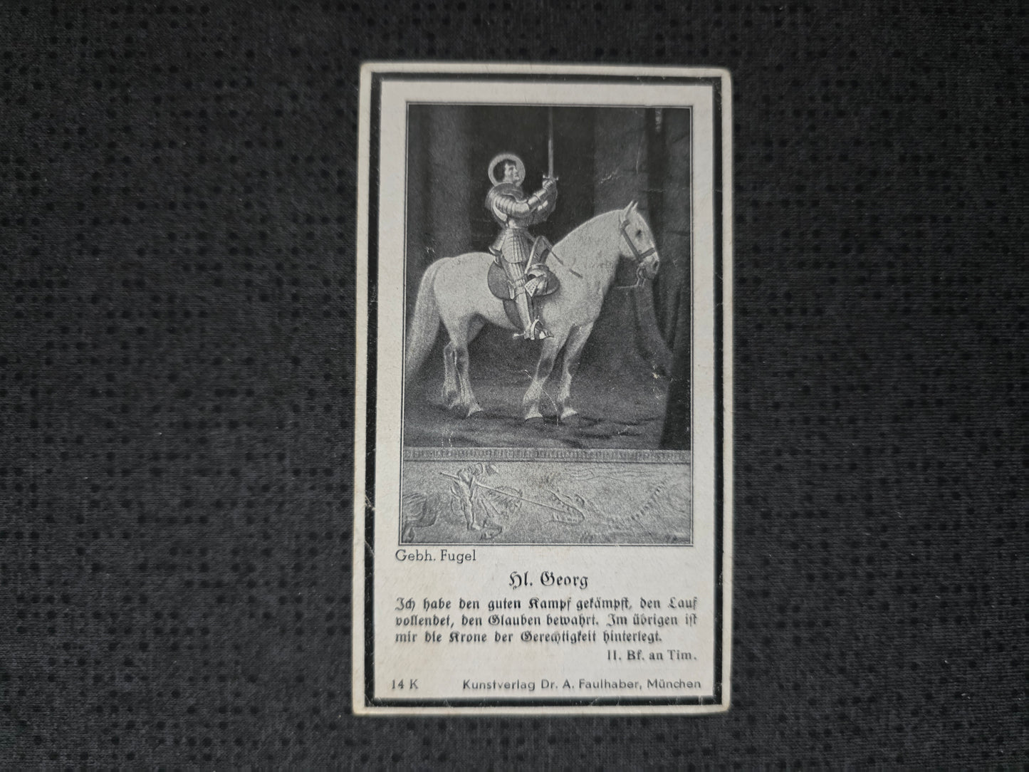 Sterbebild Gefreiter Tannheim Panzerjäger Abt. Sanko 2/260 Ronjaty Wjasma Russland