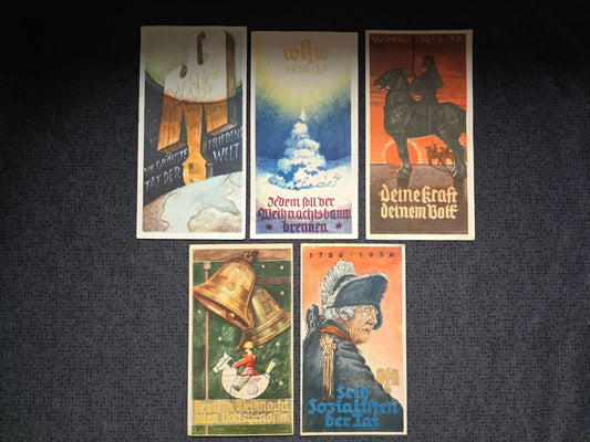 5 x WHW Winterhilfswerk Sammelbilder Spendenabzeichen Propaganda Konvolut 4