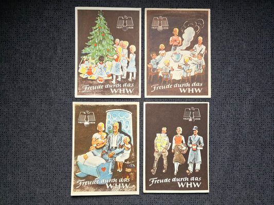 4 x WHW Winterhilfswerk Sammelbilder Spendenabzeichen Propaganda Konvolut 5