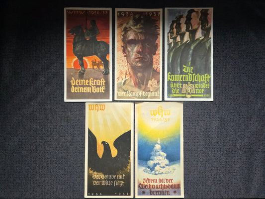 5 x WHW Winterhilfswerk Sammelbilder Spendenabzeichen Propaganda Konvolut 7