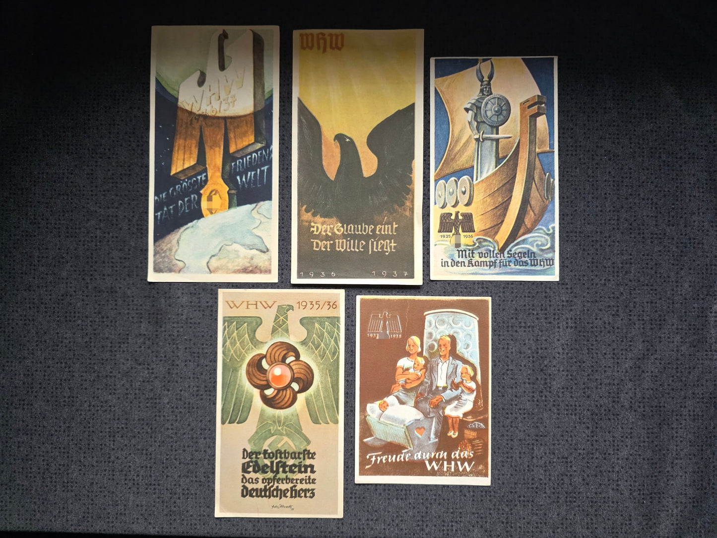 5 x WHW Winterhilfswerk Sammelbilder Spendenabzeichen Propaganda Konvolut 8