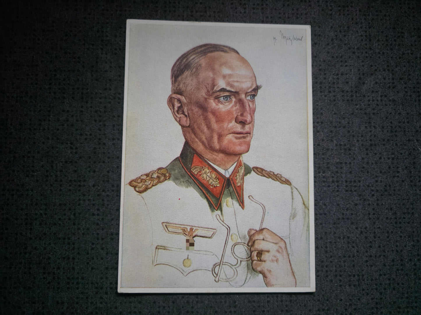 Propaganda Postkarte "Männer der Westfront" Generaloberst v. Witzleben VDA Karte