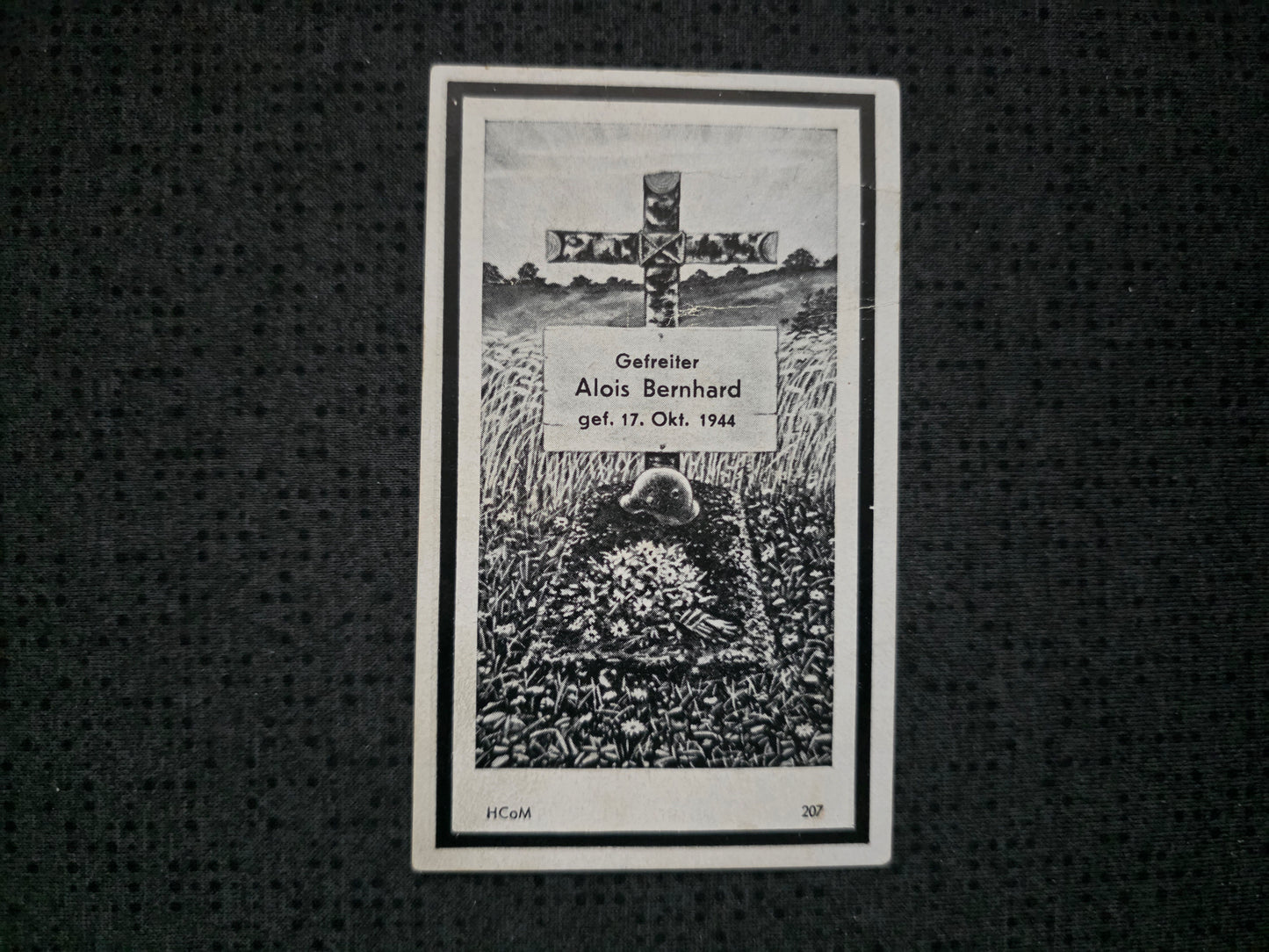 Sterbebild Gefreiter Marienstein Meldegänger Grenadier Regt. Preekuln Lettland Litauen