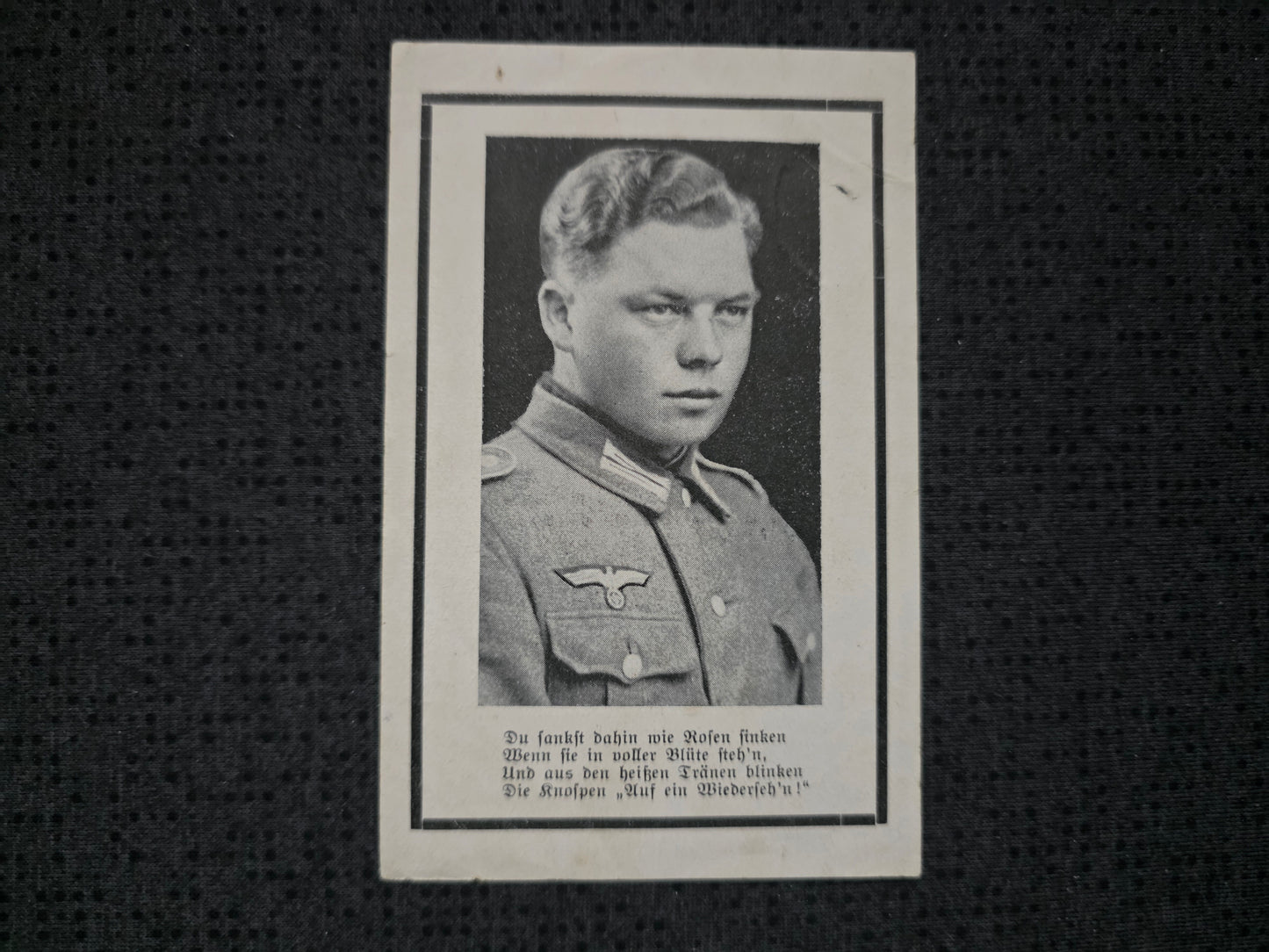 Sterbebild Unteroffizier Kaps 4.(MG) Komp. Gren. Regt. 339 Mariewka Russland