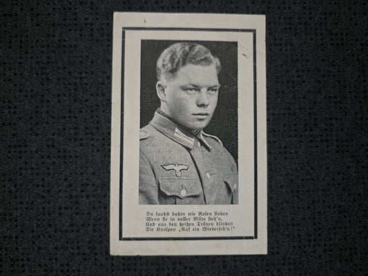 Sterbebild Unteroffizier Kaps 4.(MG) Komp. Gren. Regt. 339 Mariewka Russland