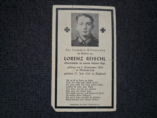 Sterbebild Oberschütze Maisach 6. Komp. Inf. Regt. 164 Woronesh Russland