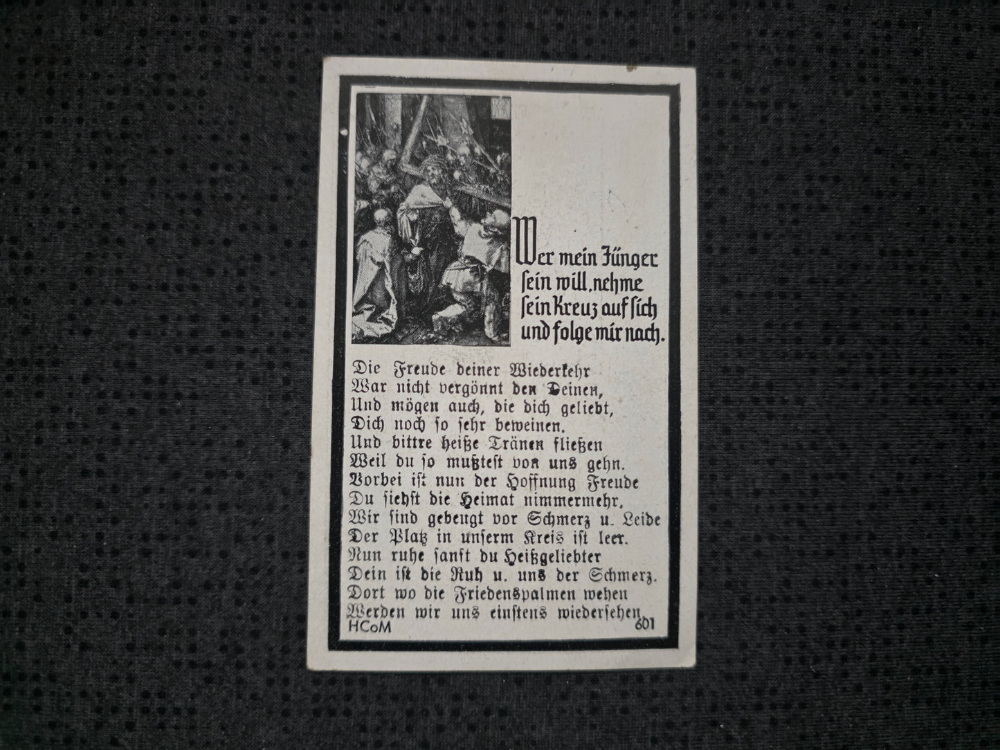 Sterbebild Stabsgefreiter Roßbach Endkampf Ospitaletto Brescia Italien