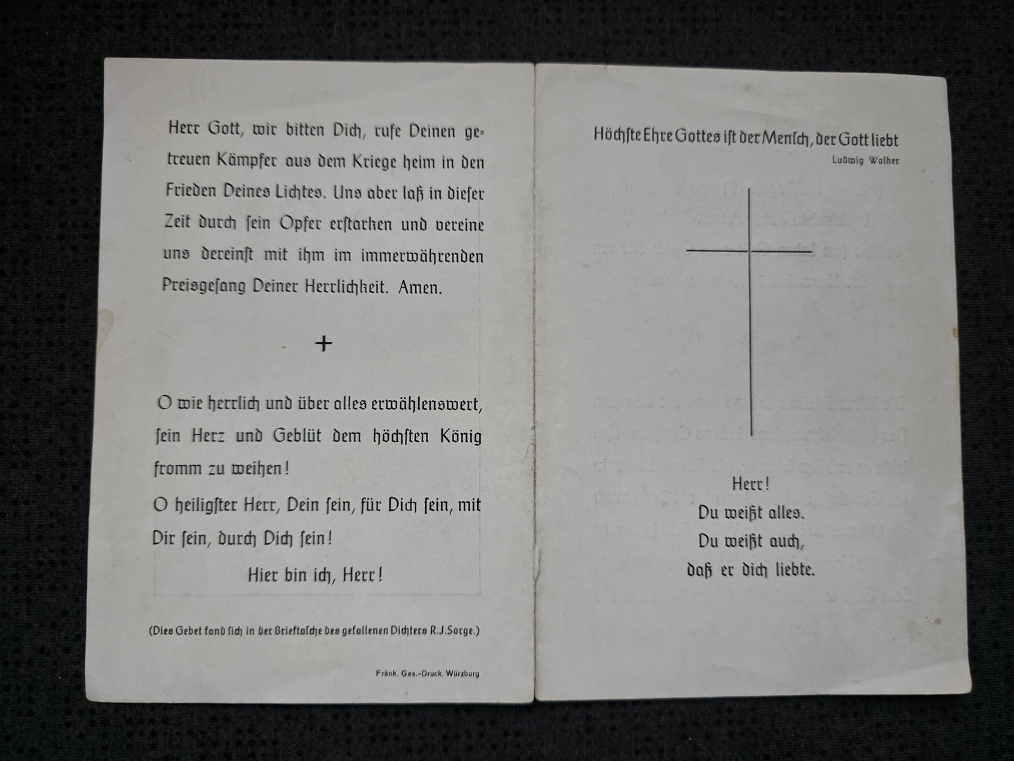 Sterbebild Leutnant Würzburg Stab 1. Panzer Regt. 35 Auxerre Frankreich