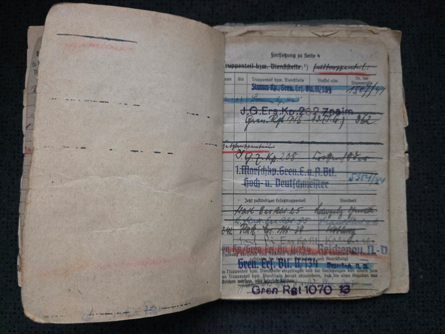 Konvolut Soldbuch + Dokumente + Fotos Luftwaffe Flakbatterie Flak Abt. 999 Strafbataillon