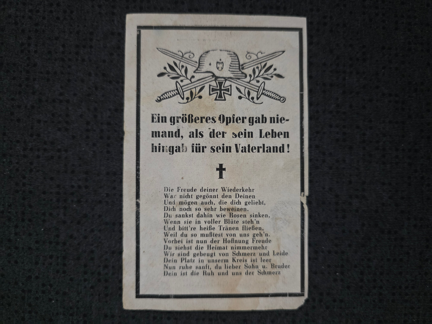 Sterbebild SS-Unterscharführer Ruckasing 8. Komp. SS-Panzer Gren. Regt. "Deutschland" Losewaja Russland - www.mmilitaria.com