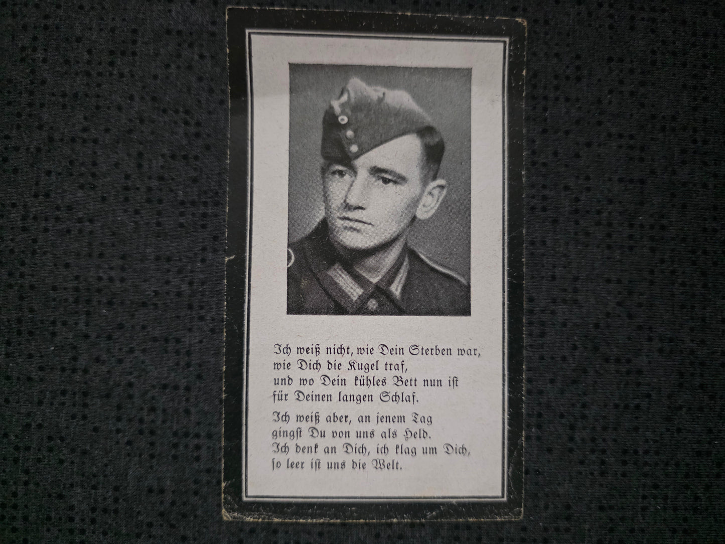 Sterbebild Schütze Wollaberg Grenadier Regt. 18 Jahre Normandie Frankreich - www.mmilitaria.com