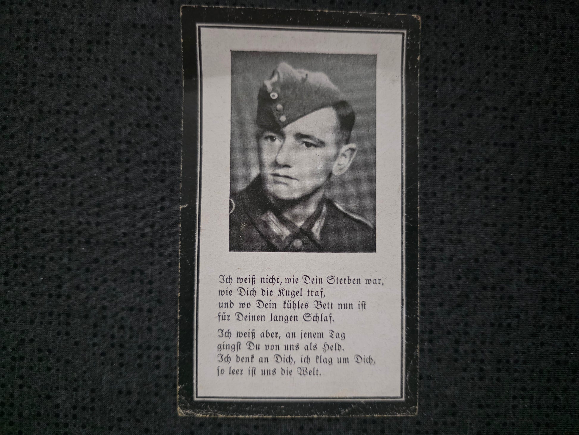 Sterbebild Schütze Wollaberg Grenadier Regt. 18 Jahre Normandie Frankreich - www.mmilitaria.com
