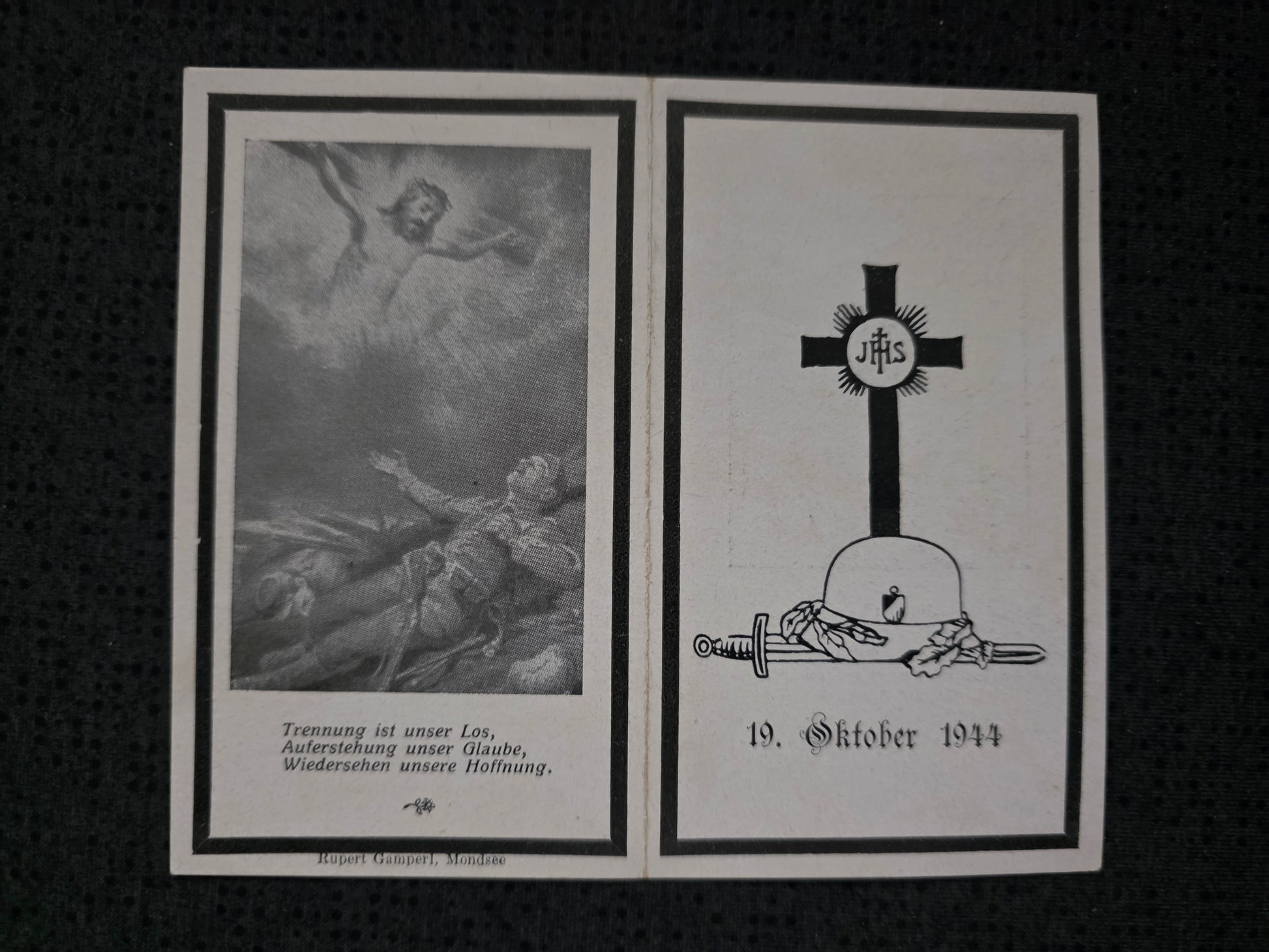 Sterbebild Reichsbahnbeamter Salzburg Lokheizer Radom Polen - www.mmilitaria.com