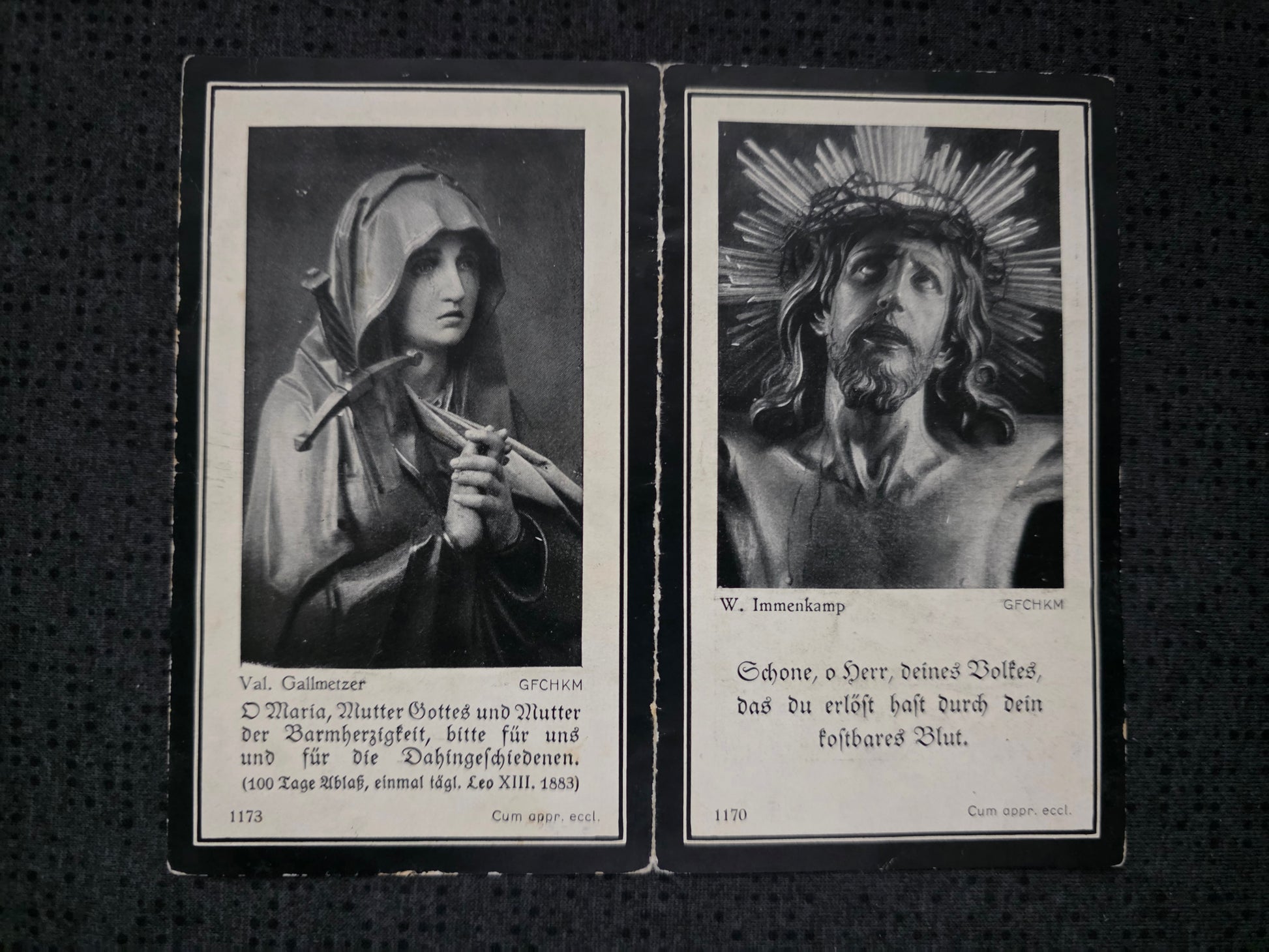 Sterbebild Flieger-Gefreiter Kötzting 2./KG-1 "Hindenburg" Fürstenberg Mecklenburg - www.mmilitaria.com