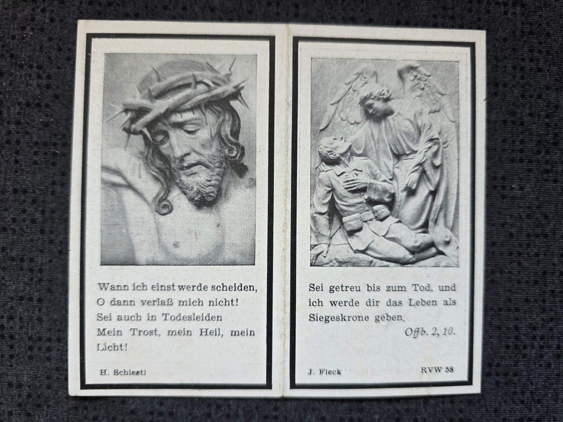 Sterbebild Obergefreiter Bremersbach 2. Komp. Gebirgsjäger Regt. 85 Sinjawino Russland - www.mmilitaria.com