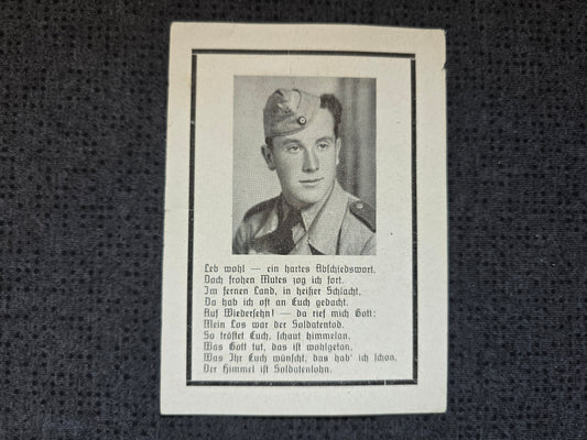 Sterbebild Obergefreiter Losheim Fallschirmjäger Regt. San Casciano Florenz Italien - www.mmilitaria.com