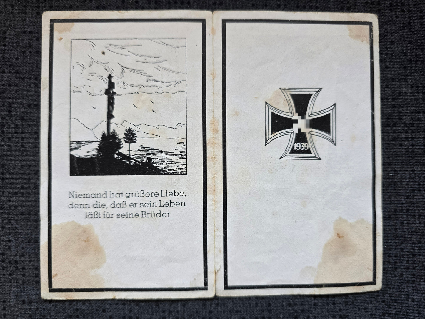 Sterbebild SS-Sturmmann Neuhaus SS-Panzer Regt. Zielona Galizien Ukraine - www.mmilitaria.com