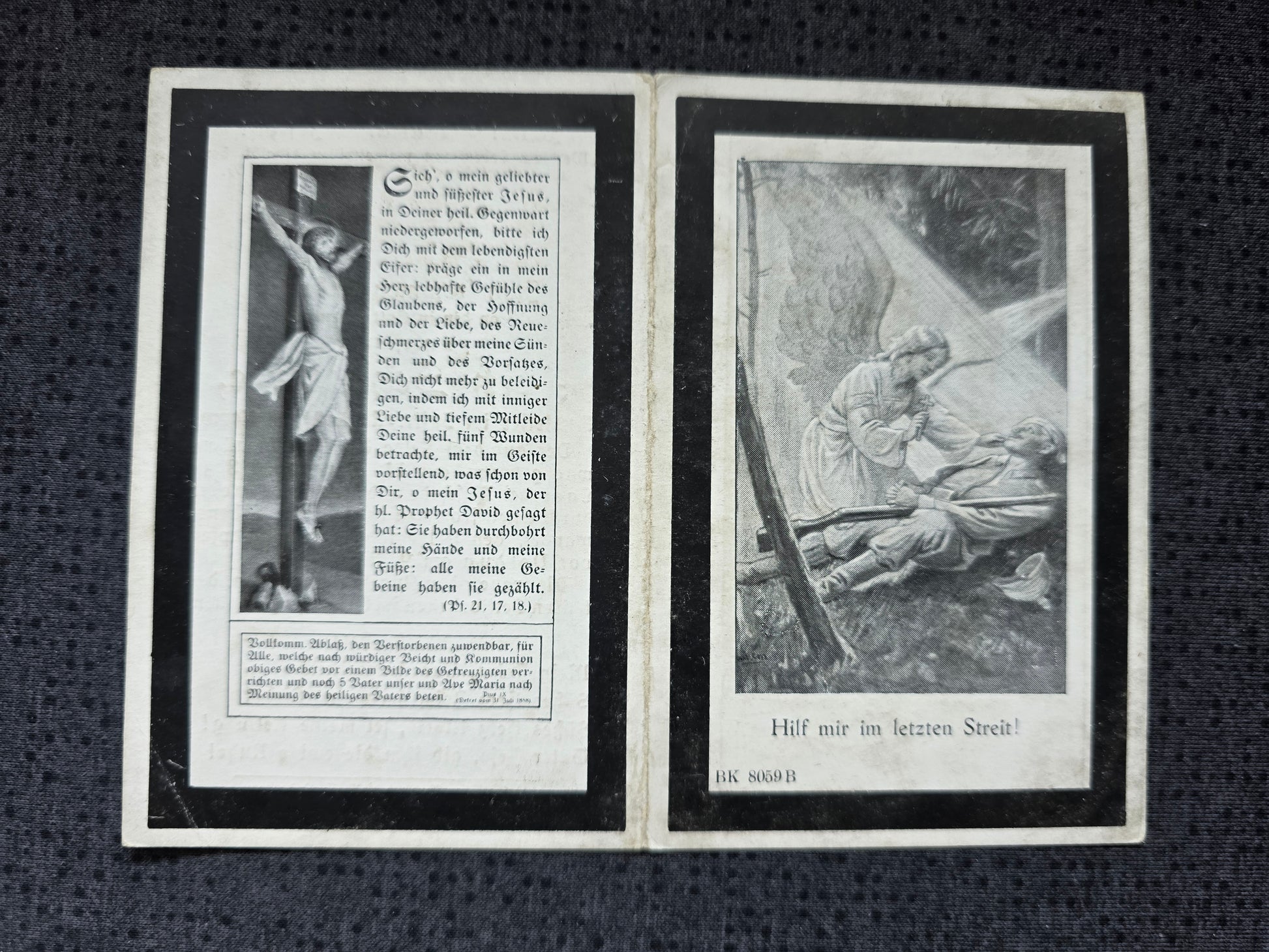 Sterbebild Musketier Meschede 5. Komp. Inf. Regt. 81 Verdun Frankreich - www.mmilitaria.com