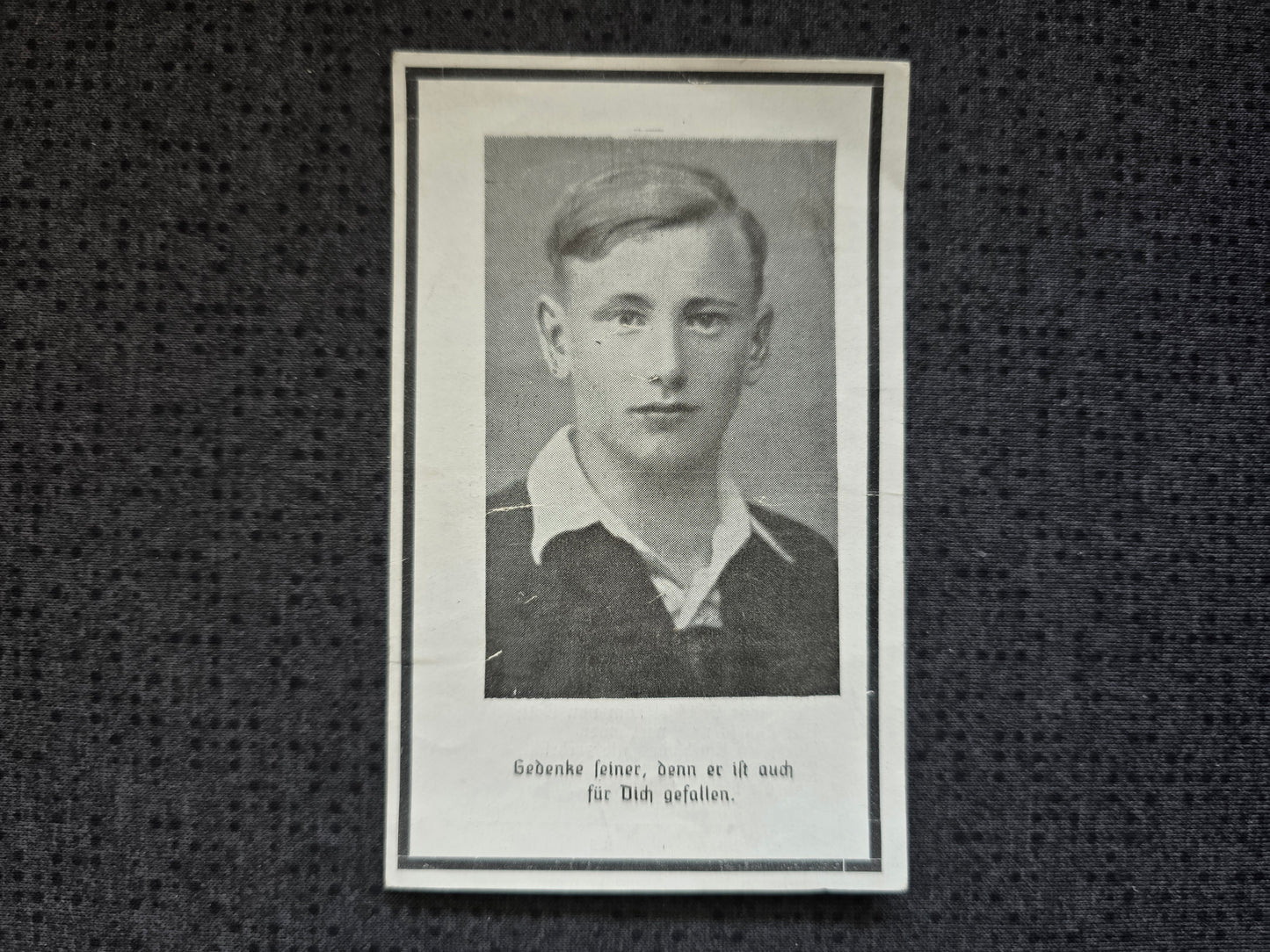 Sterbebild SS-Grenadier St. Florian 17 Jahre 4. SS-Gren. Feld Ersatz Btl. 4 Hertogenbosch Holland - www.mmilitaria.com