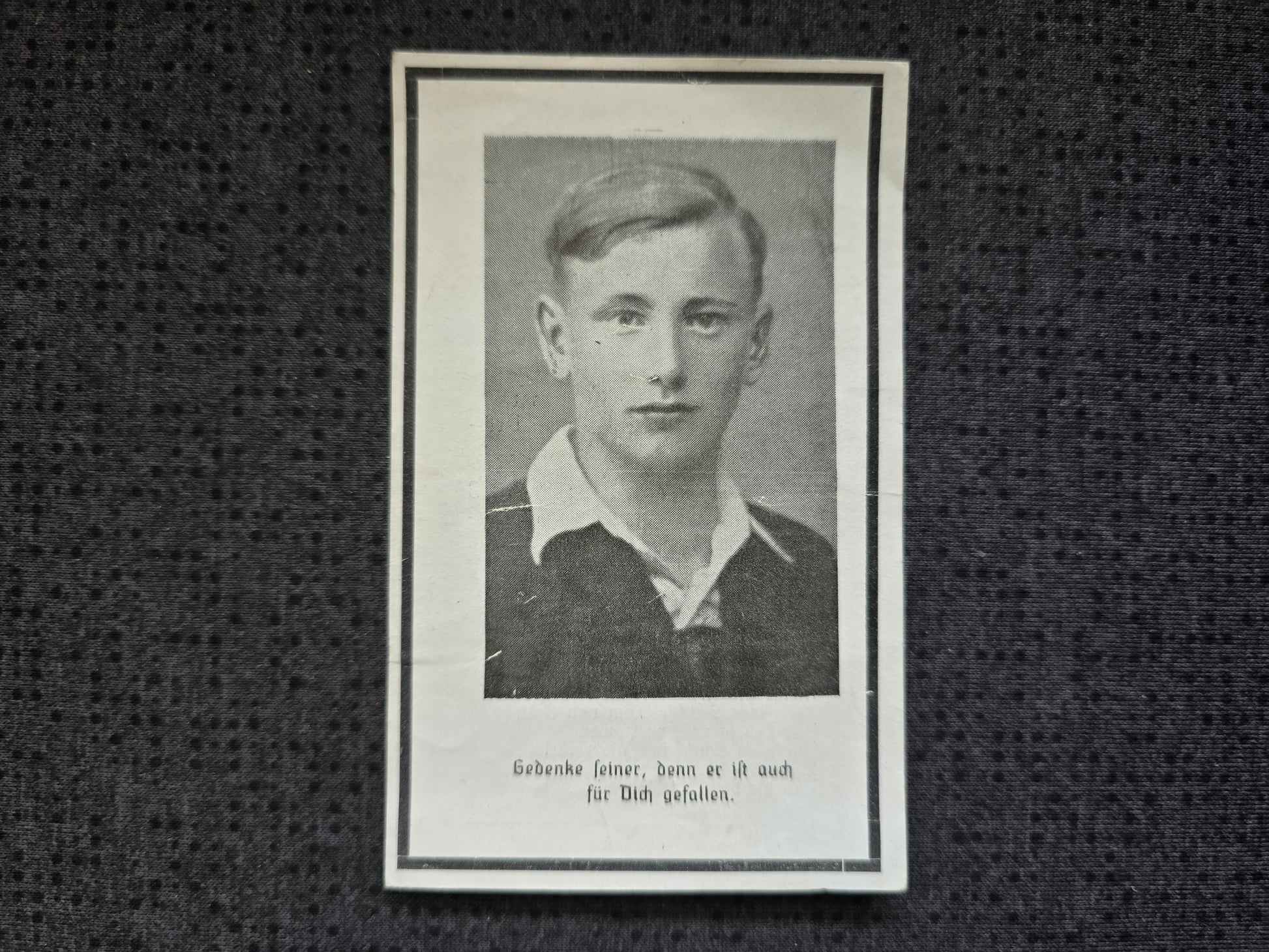 Sterbebild SS-Grenadier St. Florian 17 Jahre 4. SS-Gren. Feld Ersatz Btl. 4 Hertogenbosch Holland - www.mmilitaria.com