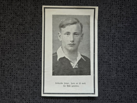Sterbebild SS-Grenadier St. Florian 17 Jahre 4. SS-Gren. Feld Ersatz Btl. 4 Hertogenbosch Holland - www.mmilitaria.com
