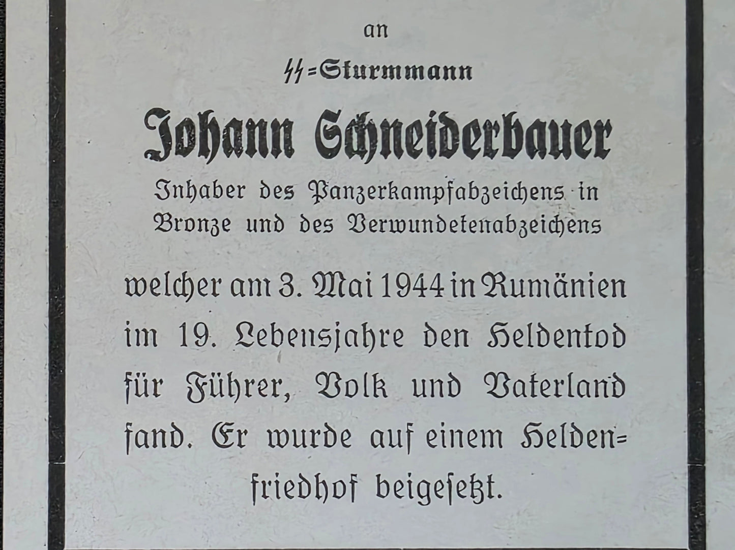 Sterbebild Brüder Andorf SS-Sturmmann PKA Cocowa Rumänien Gefreiter Wels Österreich - www.mmilitaria.com