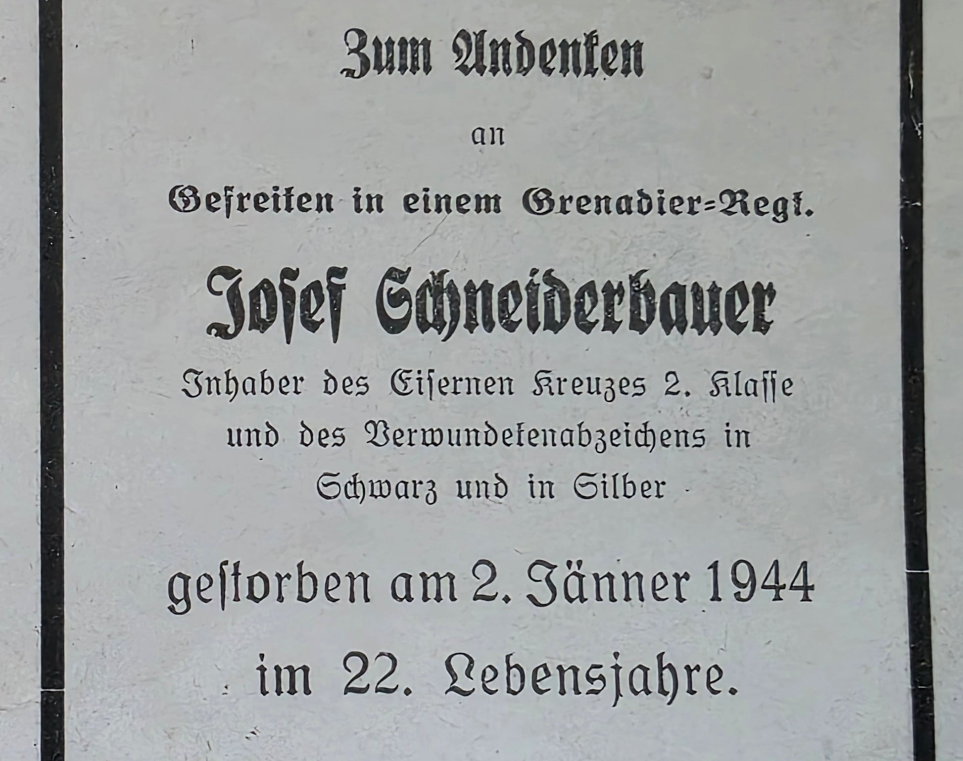 Sterbebild Brüder Andorf SS-Sturmmann PKA Cocowa Rumänien Gefreiter Wels Österreich - www.mmilitaria.com