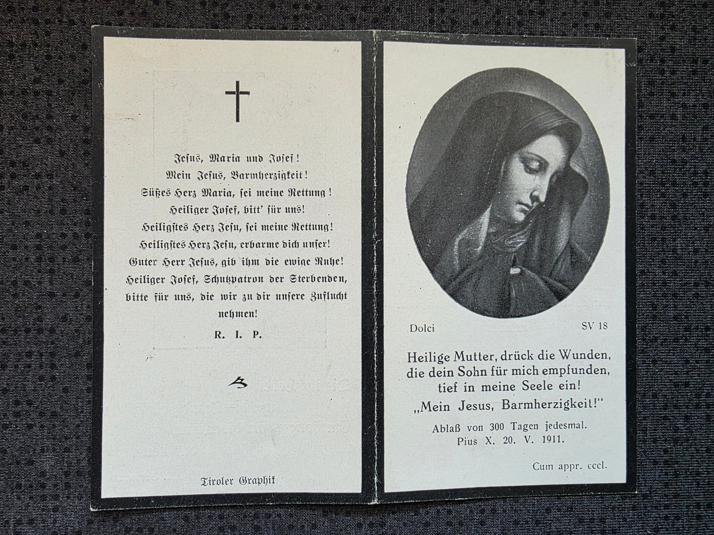 Sterbebild Oberjäger Innsbruck Gebirgsjäger Regt. Vermisst Banja Luka Bosnien-Herzegowina - www.mmilitaria.com