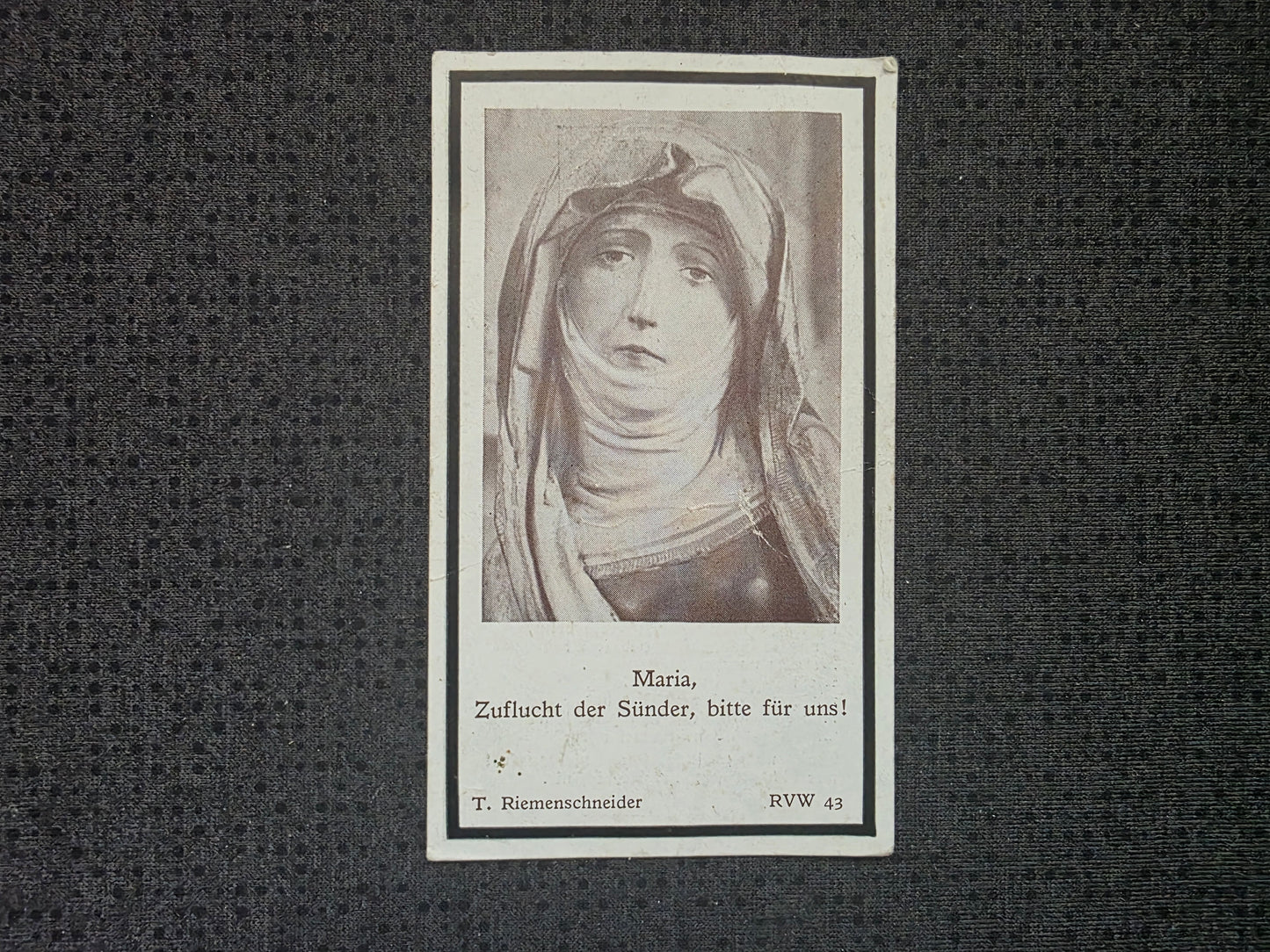 Sterbebild Schütze Griesstätt 9. Komp. Gren. Regt. 488 H.V.Pl. in Garnewo Russland